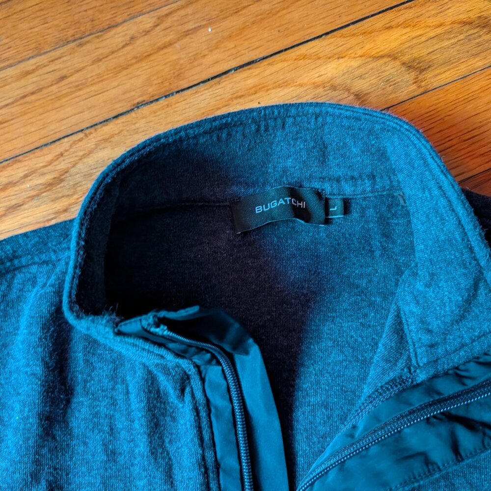 Bugatchi Quarter-Zip Blue Pullover Large - image 8